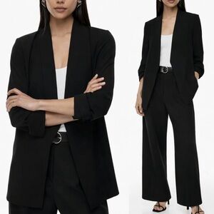 Aritzia babaton open front black power blazer